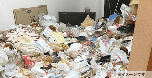 家全体を対象にした不用品・粗大ゴミ引き取りと清掃をご依頼いただいたケース