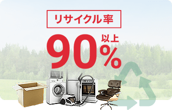 リサイクル率90%以上